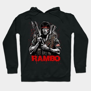 Rambo Retro Action Tee: Unleash Your Inner Warrior Hoodie